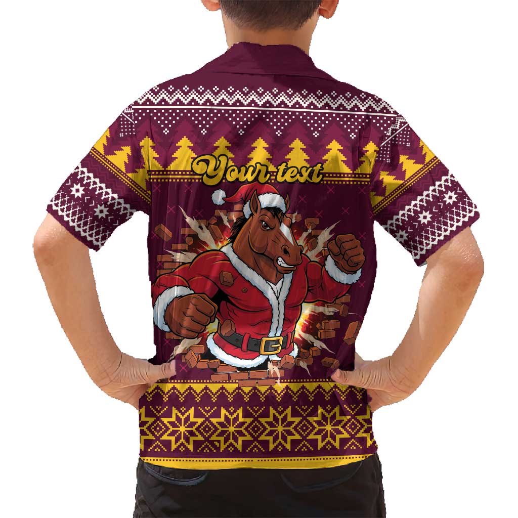 Jingle Broncos Jump Personalized Family Matching Long Sleeve Bodycon Dress and Hawaiian Shirt Christmas Rugby League Spirit - Aussie Hoodie