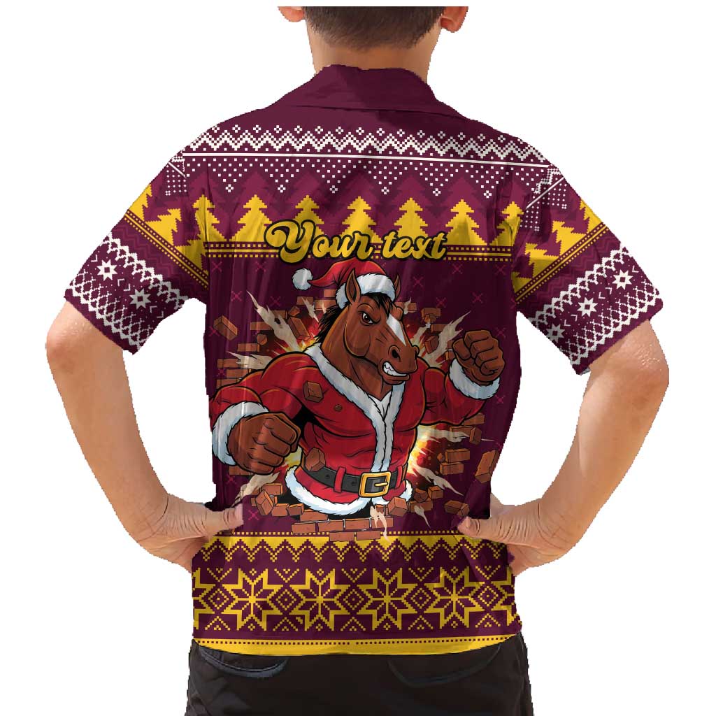 Jingle Broncos Jump Personalized Family Matching Mermaid Dress and Hawaiian Shirt Christmas Rugby League Spirit - Aussie Hoodie