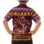 Jingle Broncos Jump Personalized Family Matching Mermaid Dress and Hawaiian Shirt Christmas Rugby League Spirit - Aussie Hoodie