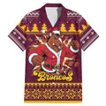 Jingle Broncos Jump Personalized Family Matching Mermaid Dress and Hawaiian Shirt Christmas Rugby League Spirit - Aussie Hoodie