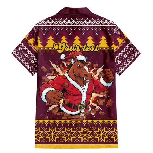 Jingle Broncos Jump Personalized Family Matching Mermaid Dress and Hawaiian Shirt Christmas Rugby League Spirit - Aussie Hoodie