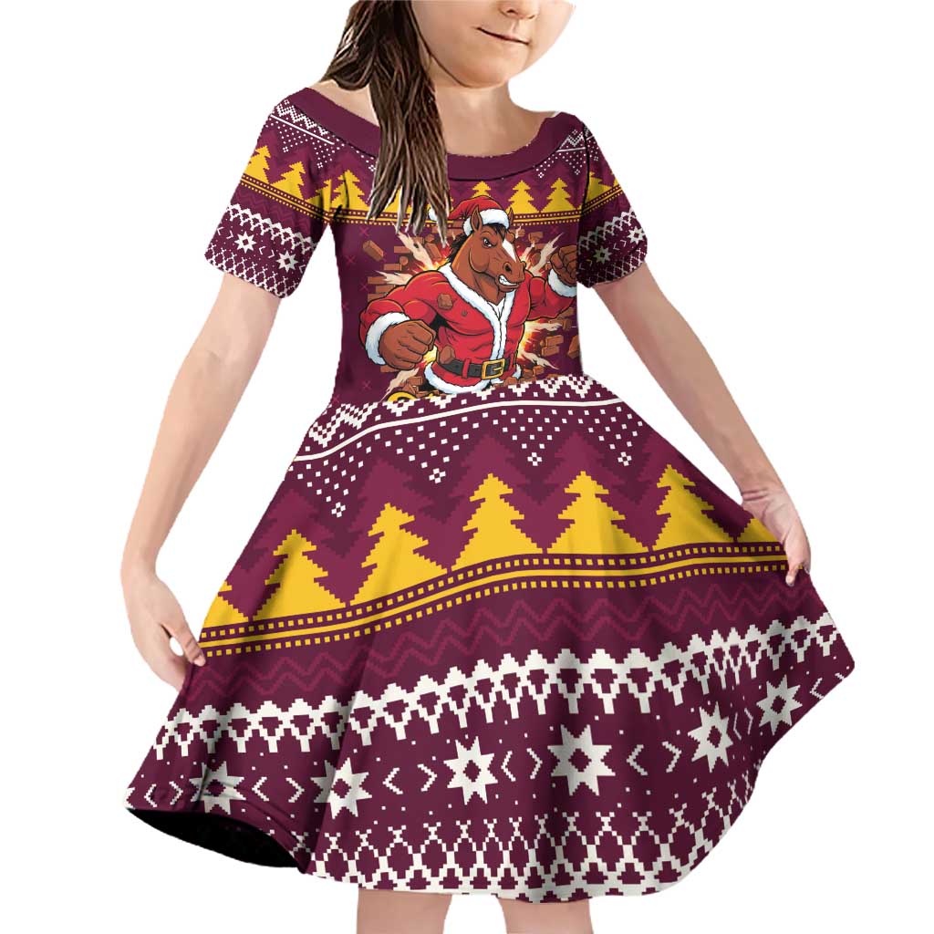 Jingle Broncos Jump Personalized Family Matching Off Shoulder Short Dress and Hawaiian Shirt Christmas Rugby League Spirit - Aussie Hoodie