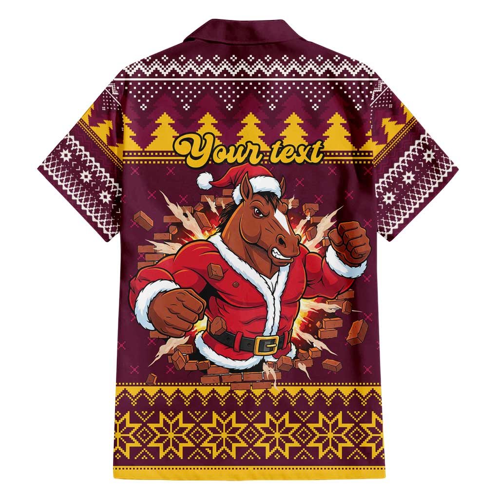 Jingle Broncos Jump Personalized Family Matching Summer Maxi Dress and Hawaiian Shirt Christmas Rugby League Spirit - Aussie Hoodie