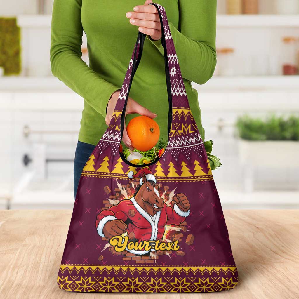 Jingle Broncos Jump Personalized Grocery Bag Christmas Rugby League Spirit - Aussie Hoodie