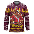 Jingle Broncos Jump Personalized Hockey Jersey Christmas Rugby League Spirit - Aussie Hoodie