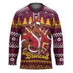 Jingle Broncos Jump Personalized Hockey Jersey Christmas Rugby League Spirit - Aussie Hoodie