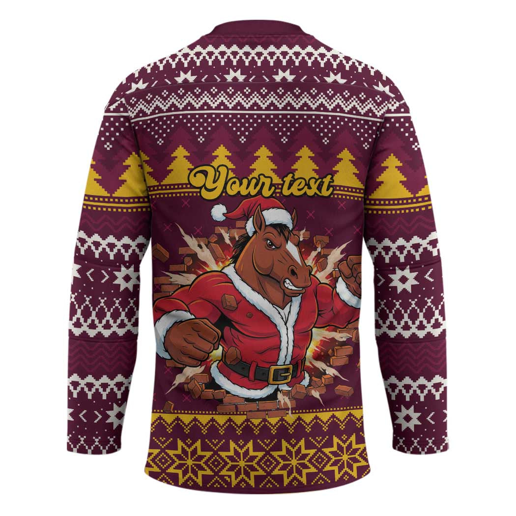 Jingle Broncos Jump Personalized Hockey Jersey Christmas Rugby League Spirit - Aussie Hoodie