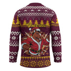 Jingle Broncos Jump Personalized Hockey Jersey Christmas Rugby League Spirit - Aussie Hoodie