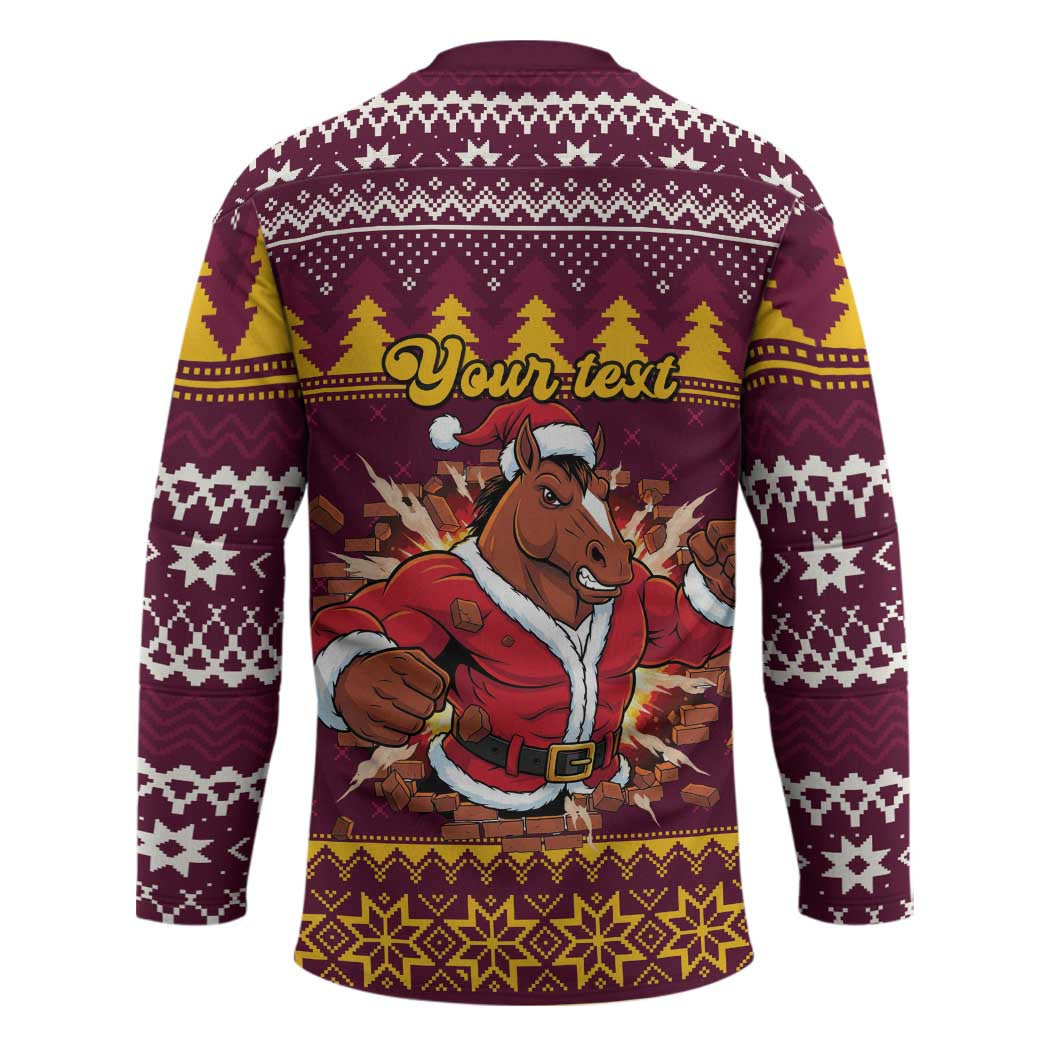 Jingle Broncos Jump Personalized Hockey Jersey Christmas Rugby League Spirit - Aussie Hoodie