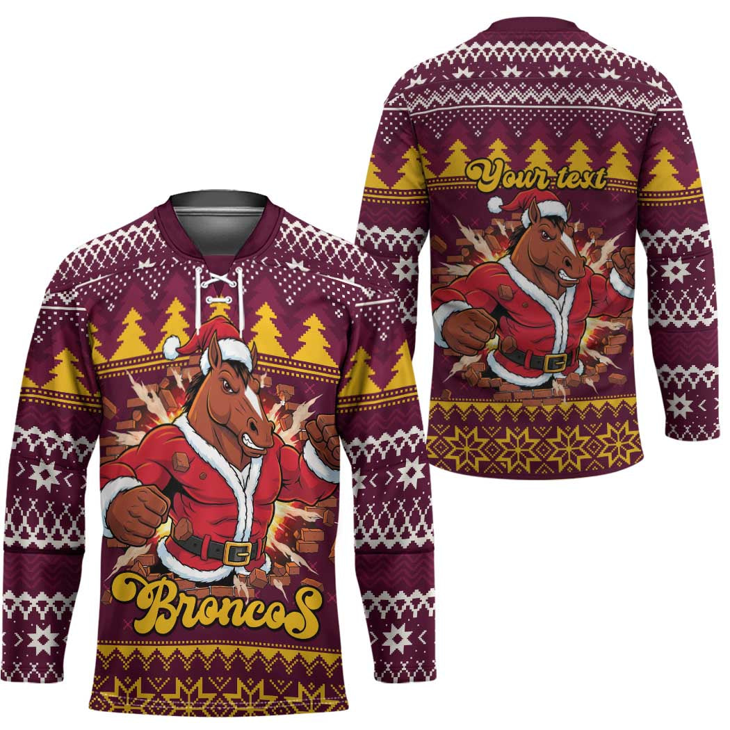 Jingle Broncos Jump Personalized Hockey Jersey Christmas Rugby League Spirit - Aussie Hoodie