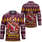 Jingle Broncos Jump Personalized Hockey Jersey Christmas Rugby League Spirit - Aussie Hoodie