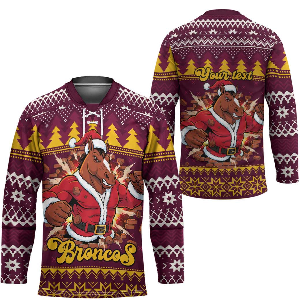 Jingle Broncos Jump Personalized Hockey Jersey Christmas Rugby League Spirit - Aussie Hoodie