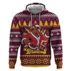 Jingle Broncos Jump Personalized Hoodie Christmas Rugby League Spirit - Aussie Hoodie