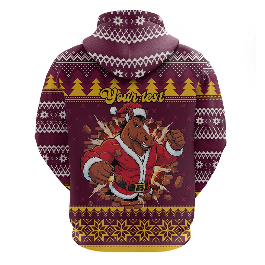 Jingle Broncos Jump Personalized Hoodie Christmas Rugby League Spirit - Aussie Hoodie