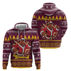 Jingle Broncos Jump Personalized Hoodie Christmas Rugby League Spirit - Aussie Hoodie