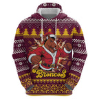 Jingle Broncos Jump Personalized Hoodie Christmas Rugby League Spirit - Aussie Hoodie
