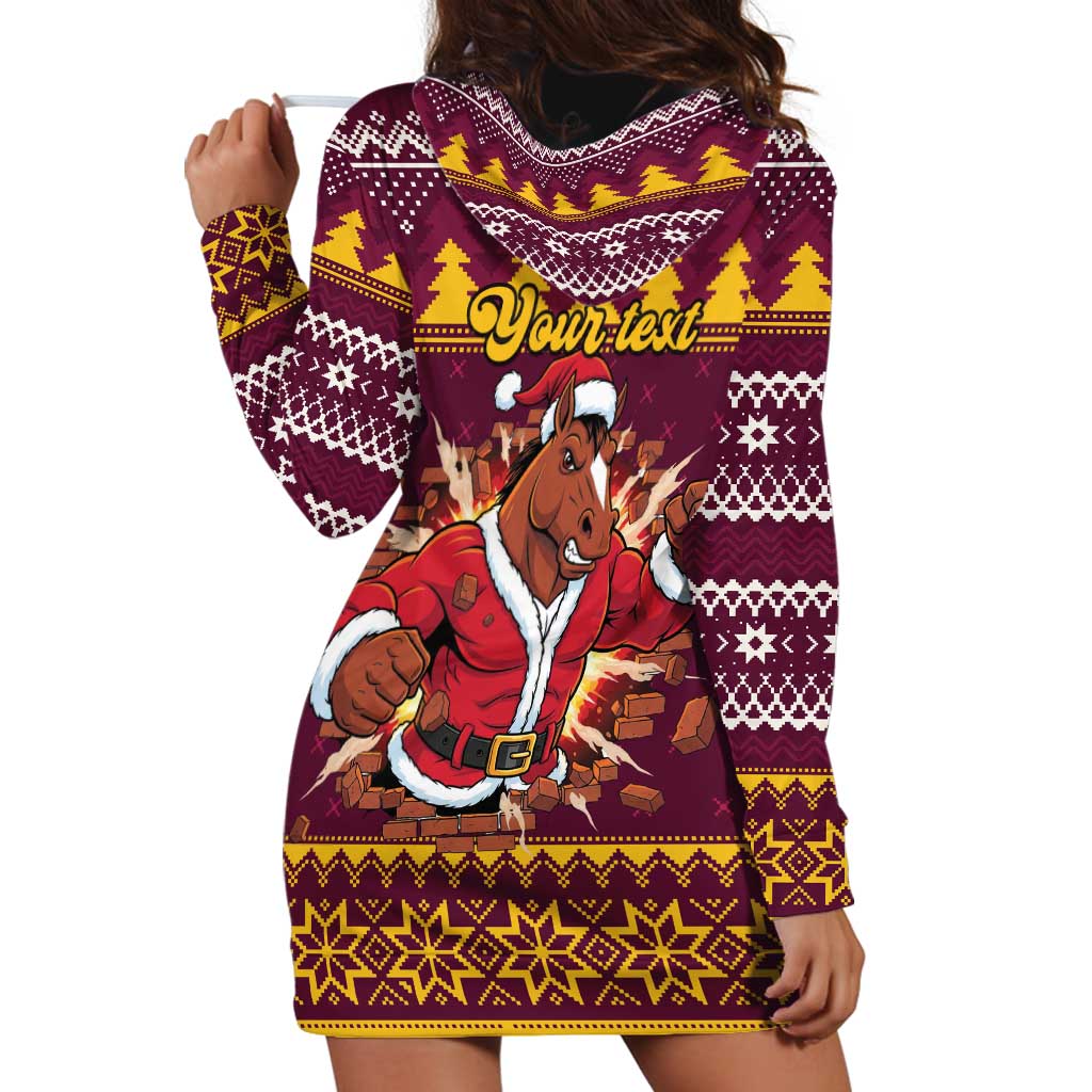 Jingle Broncos Jump Personalized Hoodie Dress Christmas Rugby League Spirit - Aussie Hoodie