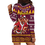 Jingle Broncos Jump Personalized Hoodie Dress Christmas Rugby League Spirit - Aussie Hoodie