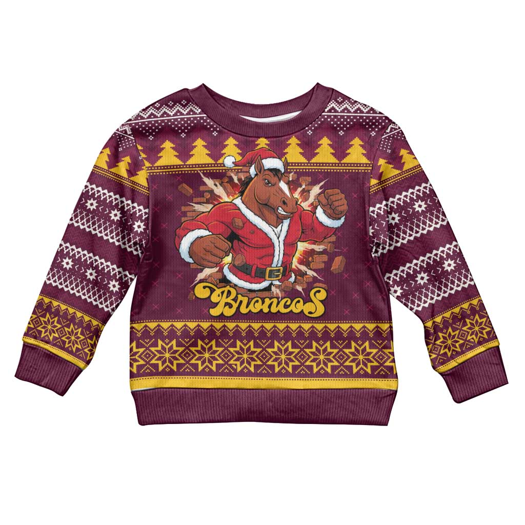 Jingle Broncos Jump Personalized Kid Ugly Christmas Sweater Christmas Rugby League Spirit - Aussie Hoodie