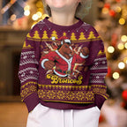 Jingle Broncos Jump Personalized Kid Ugly Christmas Sweater Christmas Rugby League Spirit - Aussie Hoodie