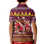 Jingle Broncos Jump Personalized Kid Polo Shirt Christmas Rugby League Spirit - Aussie Hoodie