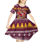 Jingle Broncos Jump Personalized Kid Short Sleeve Dress Christmas Rugby League Spirit - Aussie Hoodie