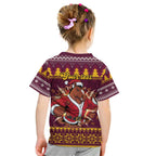 Jingle Broncos Jump Personalized Kid T Shirt Christmas Rugby League Spirit - Aussie Hoodie
