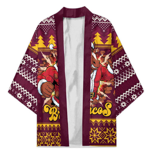 Jingle Broncos Jump Personalized Kimono Christmas Rugby League Spirit - Aussie Hoodie