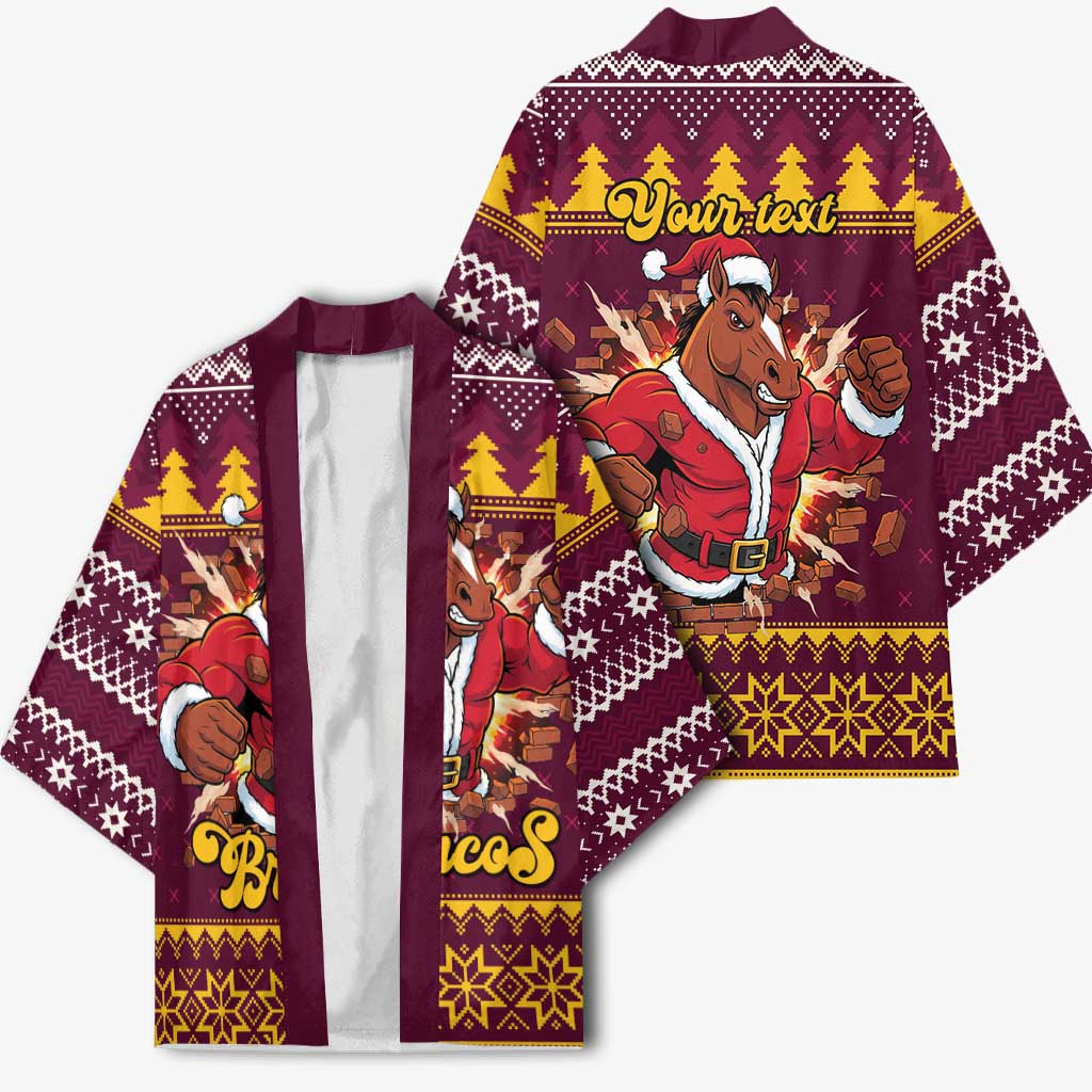 Jingle Broncos Jump Personalized Kimono Christmas Rugby League Spirit - Aussie Hoodie