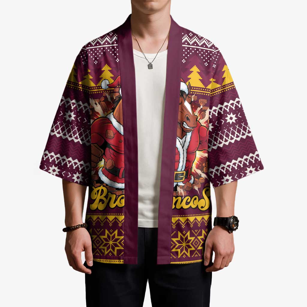 Jingle Broncos Jump Personalized Kimono Christmas Rugby League Spirit - Aussie Hoodie