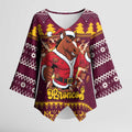 Jingle Broncos Jump Personalized Kimono Sleeve Blouse Christmas Rugby League Spirit - Aussie Hoodie