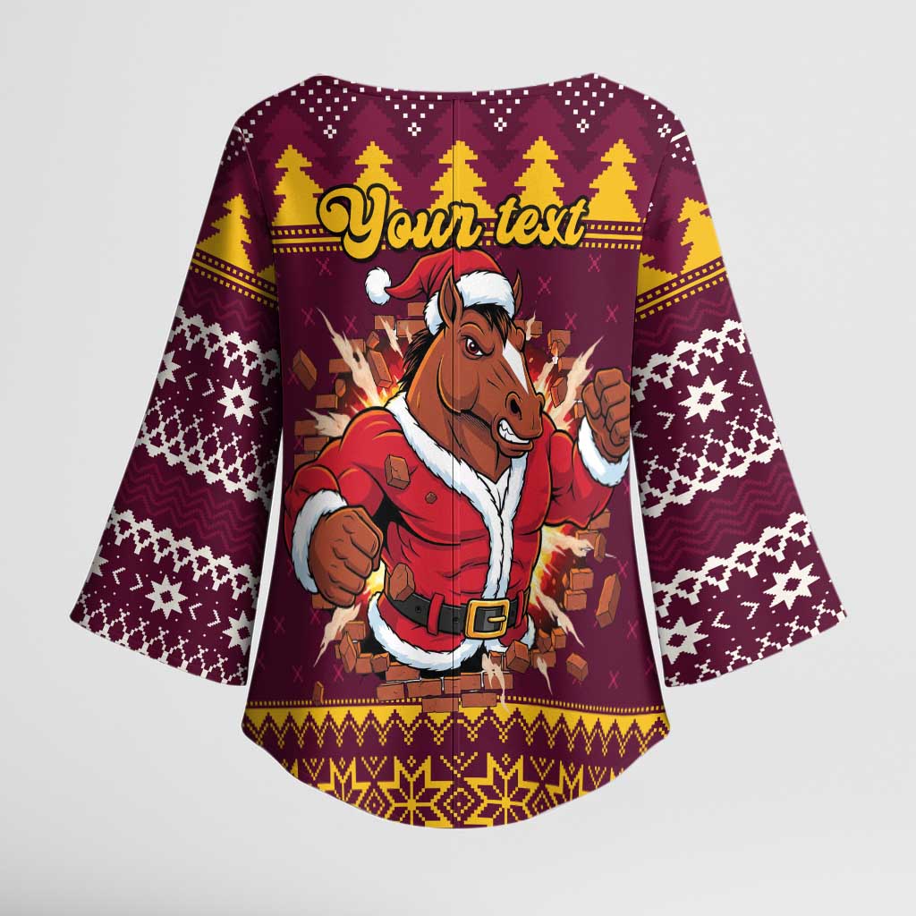 Jingle Broncos Jump Personalized Kimono Sleeve Blouse Christmas Rugby League Spirit - Aussie Hoodie