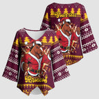Jingle Broncos Jump Personalized Kimono Sleeve Blouse Christmas Rugby League Spirit - Aussie Hoodie