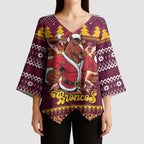 Jingle Broncos Jump Personalized Kimono Sleeve Blouse Christmas Rugby League Spirit - Aussie Hoodie