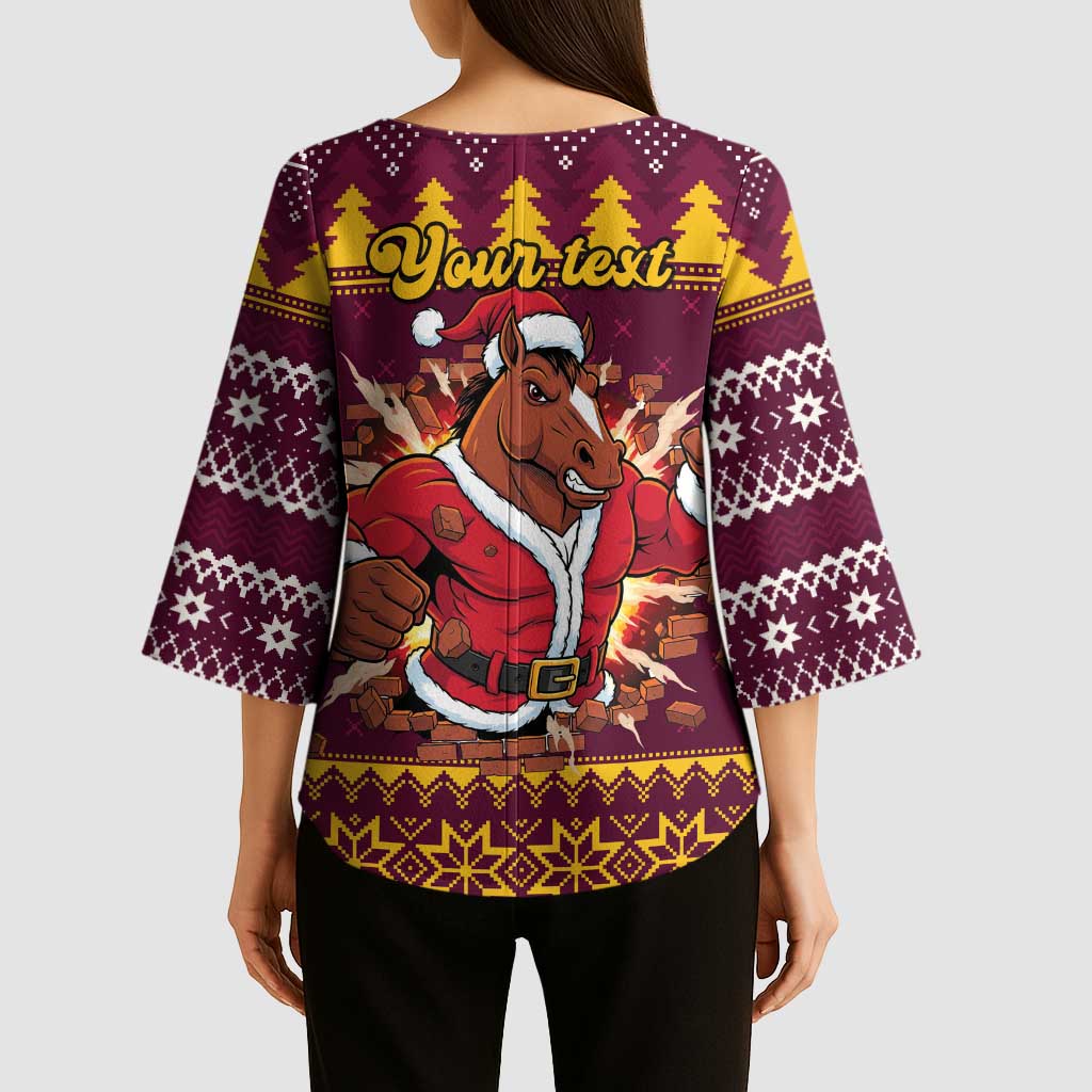 Jingle Broncos Jump Personalized Kimono Sleeve Blouse Christmas Rugby League Spirit - Aussie Hoodie