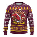 Jingle Broncos Jump Personalized Ugly Christmas Sweater Christmas Rugby League Spirit - Aussie Hoodie