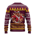 Jingle Broncos Jump Personalized Ugly Christmas Sweater Christmas Rugby League Spirit - Aussie Hoodie