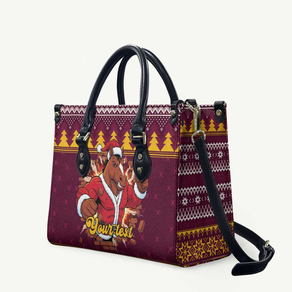 Jingle Broncos Jump Personalized Leather Bag Christmas Rugby League Spirit - Aussie Hoodie