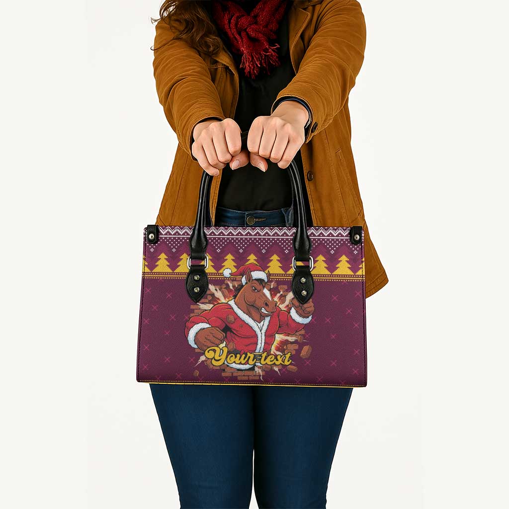 Jingle Broncos Jump Personalized Leather Bag Christmas Rugby League Spirit - Aussie Hoodie