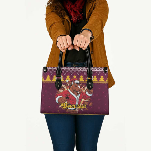 Jingle Broncos Jump Personalized Leather Bag Christmas Rugby League Spirit - Aussie Hoodie
