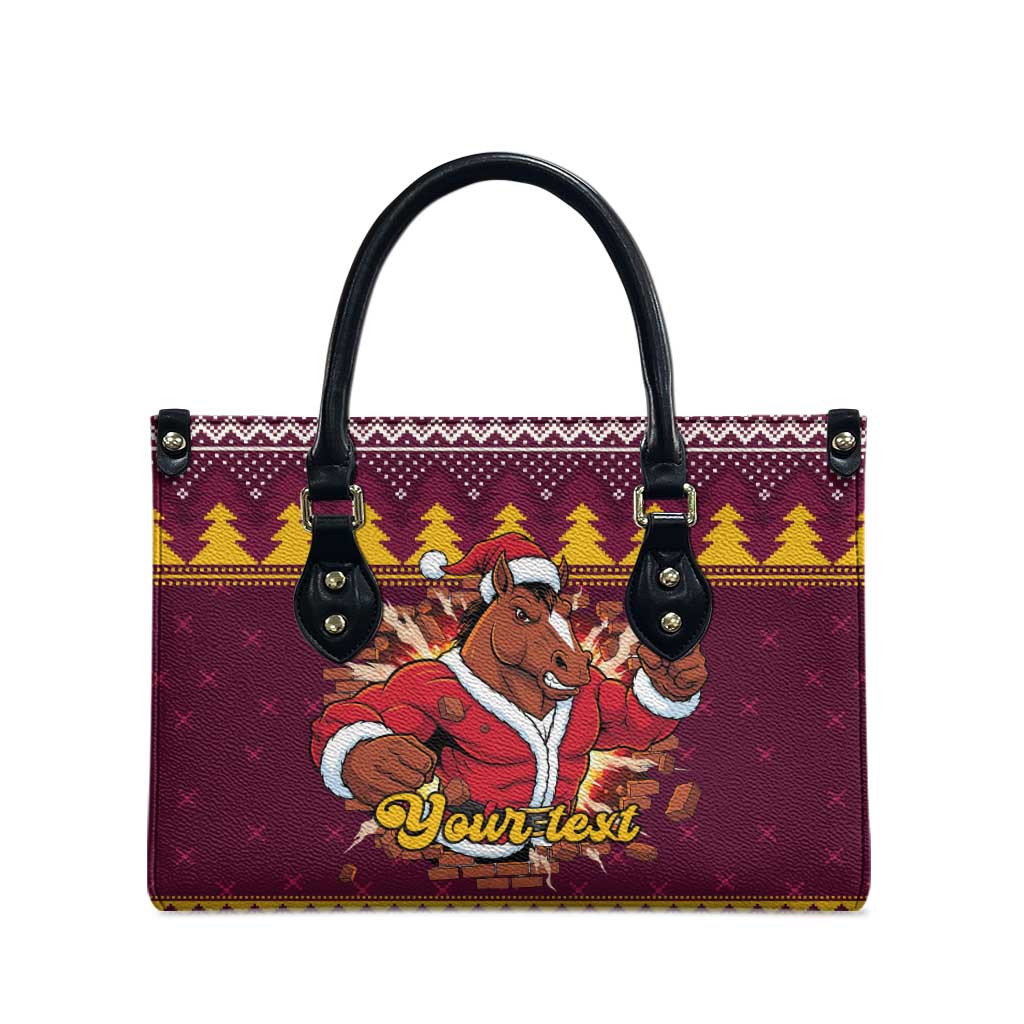 Jingle Broncos Jump Personalized Leather Bag Christmas Rugby League Spirit - Aussie Hoodie