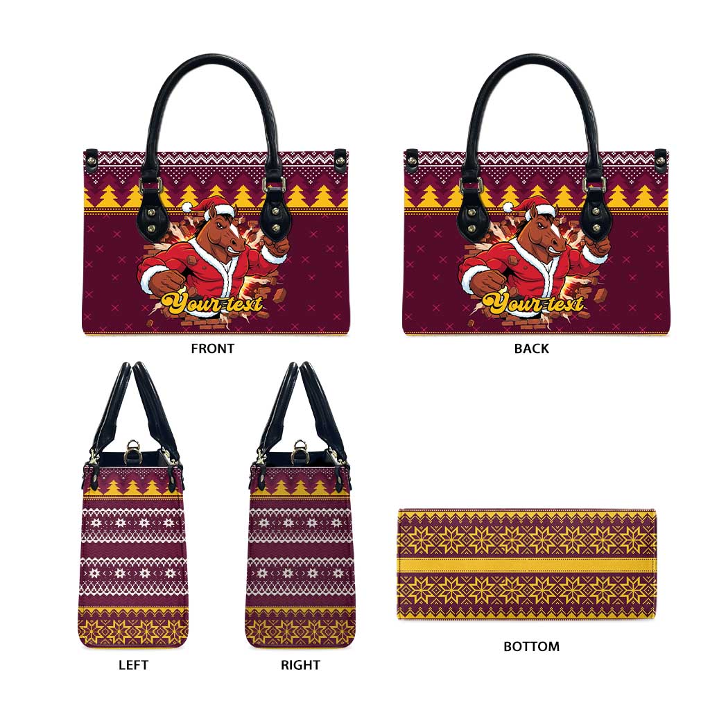 Jingle Broncos Jump Personalized Leather Bag Christmas Rugby League Spirit - Aussie Hoodie