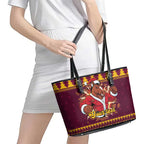 Jingle Broncos Jump Personalized Leather Tote Bag Christmas Rugby League Spirit - Aussie Hoodie