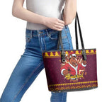 Jingle Broncos Jump Personalized Leather Tote Bag Christmas Rugby League Spirit - Aussie Hoodie