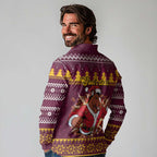 Jingle Broncos Jump Personalized Long Sleeve Polo Shirt Christmas Rugby League Spirit - Aussie Hoodie