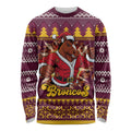 Jingle Broncos Jump Personalized Long Sleeve Shirt Christmas Rugby League Spirit - Aussie Hoodie