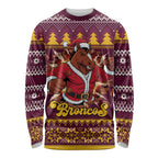 Jingle Broncos Jump Personalized Long Sleeve Shirt Christmas Rugby League Spirit - Aussie Hoodie