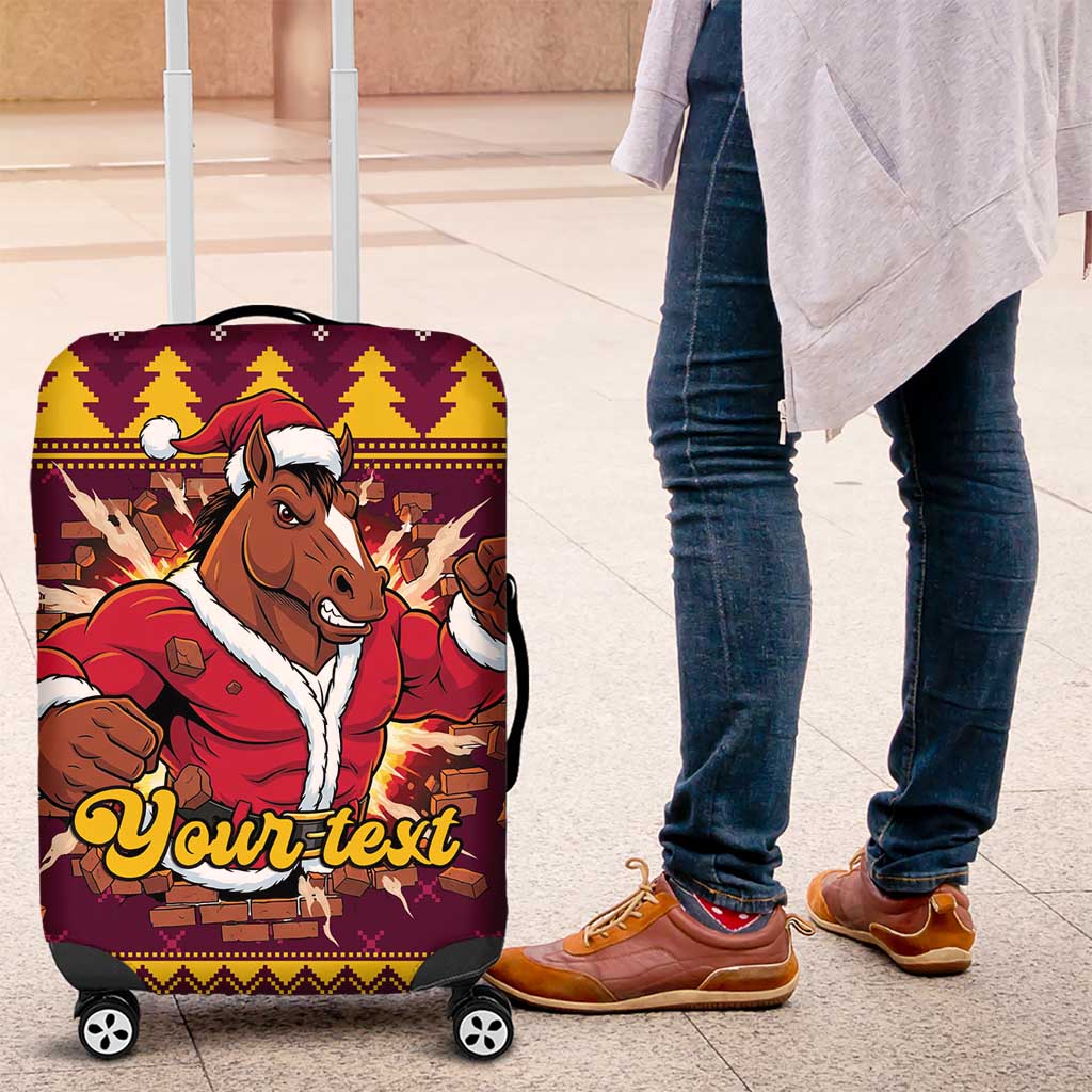 Jingle Broncos Jump Personalized Luggage Cover Christmas Rugby League Spirit - Aussie Hoodie
