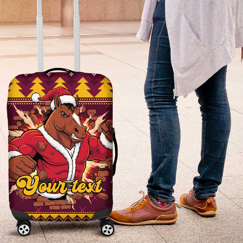 Jingle Broncos Jump Personalized Luggage Cover Christmas Rugby League Spirit - Aussie Hoodie