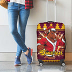 Jingle Broncos Jump Personalized Luggage Cover Christmas Rugby League Spirit - Aussie Hoodie